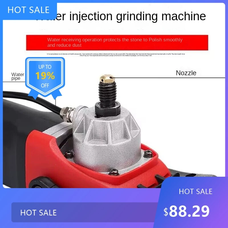 

725Useful 1200W Water Mill Water Injection Polishing Machine Electric Small Household Stone Marble Crystal Polish