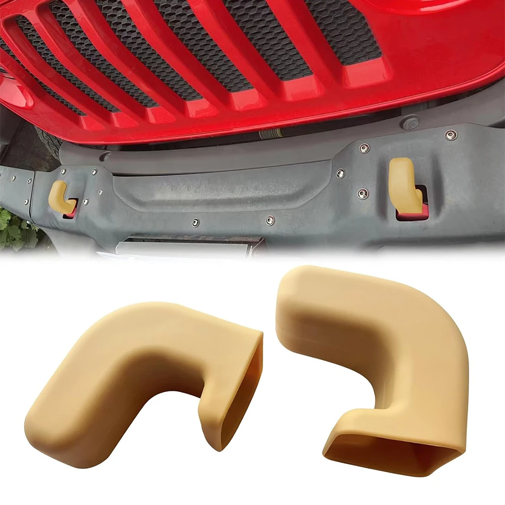 Upgraded Front Bumper Tow Hook Cover For Jeep Wrangler JK JL Gladiator JT 2007-2023 Big Size Silicone Hook Cushion Protector