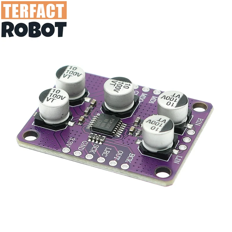 TERFACT 2 قطعة PCM1808 105dB SNR الصوت ستيريو ADC واحدة نهاية التناظرية المدخلات فك 24bit مكبر للصوت لوحة تركيبية لاعب وحدة