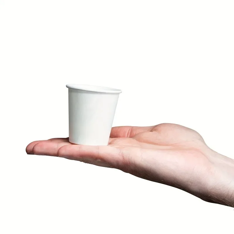 Vasos pequeños de papel desechables para fiestas, minivasos de enjuague bucal de baño para restaurantes y cafés, 50/100 piezas