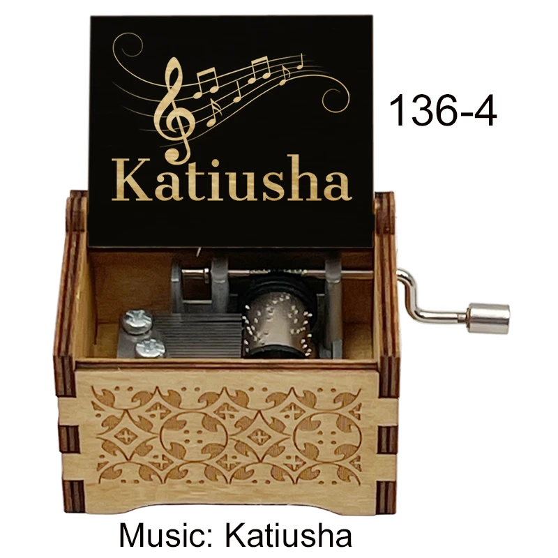 Катюша Katyusha Black Wooden Music Box Russian Lucky Mascot Tourist Souvenir Gift For Tourists Desk Room Decoration Ornaments