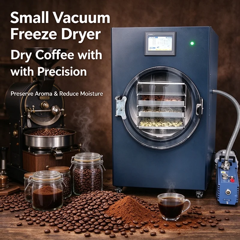 Freeze Dryer Vacuum Lyophilizer with Pre Freezing Function Food Machine for Home Fruit Meat Vegetable Candy Preservation