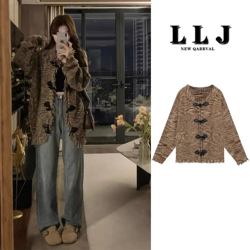 

Свитера Джемперы Кардиганы Женский кардиган Женский трикотаж с длинными рукавами Техническая ткань Бесшовная линия Городские поездки на работу Ежедневно Сладкие