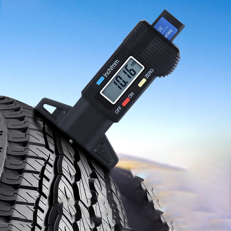 Digital Tire Tread Depth Measuring Gauge Tool For Car Van Vernier Calipers Truck Scooter Motorbike