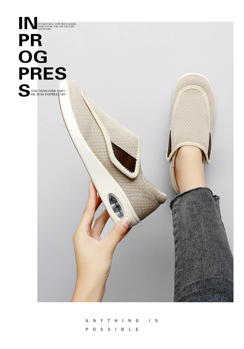 Damen-Sneaker, orthopädisch, für breite Füße, geschwollene Füße, lässige Damenschuhe, Einstellung der großen Zehen, weich, bequem, Diabetiker-Schuhe für Herren – Detail 16