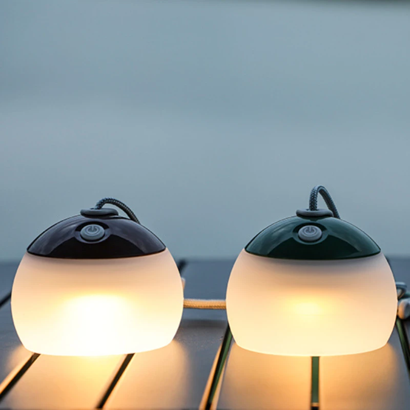 ShinyYing Silicone Camping Lamp, USB-C Rechargeable Hanging Tent Light with 3 Brightness, Dual Color Home Garden