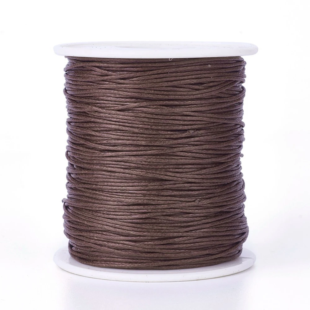 

1roll Waxed Thread Cords Saddle Brown 1mm 100yards/roll(300 feet/roll)