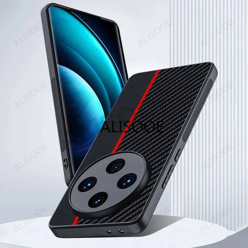 Funda für Redmi 14c Fall Luxus Faser Textur Pu-Leder Schutzhülle für Xiaomi Redmi 14c stoß feste Capa