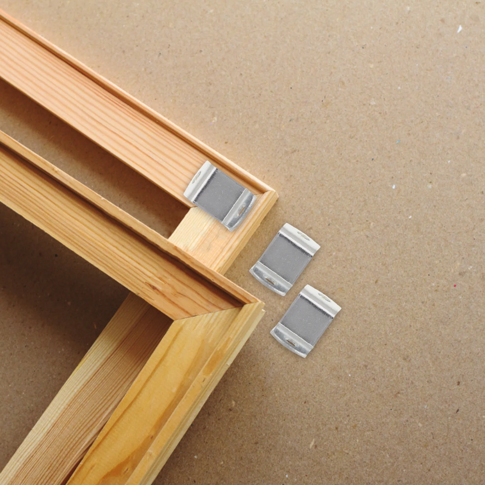 

50Pcs Z Shaped Right Angle Brackets Metal Photo Frame Clips for Artwork Decorations Canvas Support Metal Small Clips