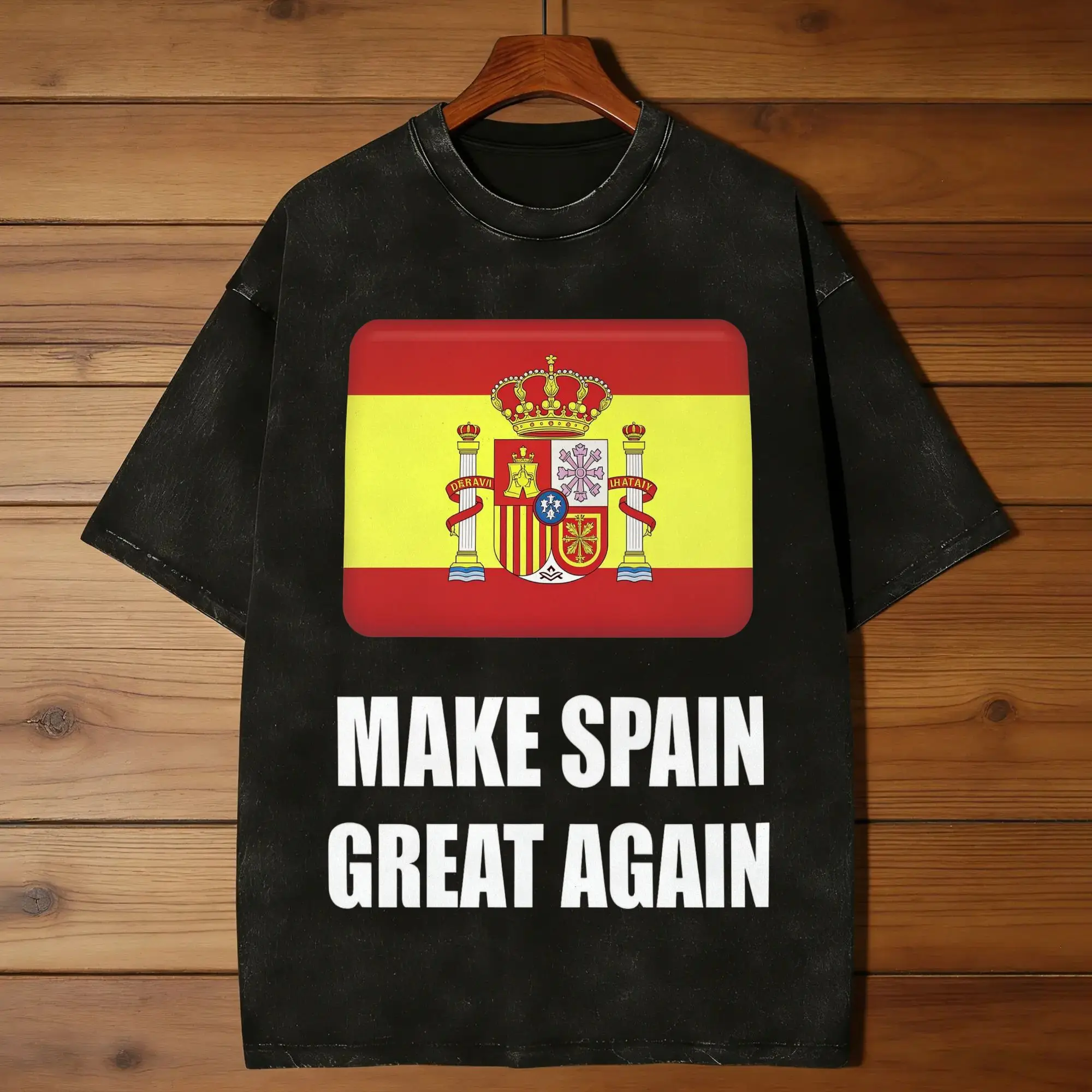 Espana Make Spain Great Again T Shirt Men's  100% Cotton Novelty T-Shirt Round Neck  Tee Shirt Short Sleeve Clothes Plus Size