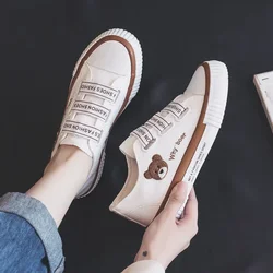 Women's Sneakers Comfortable Canvas Shoes Wear-resistant Outdoor Casual Shoes Slip-on Embroidery Women Shoes Zapatillas De Mujer