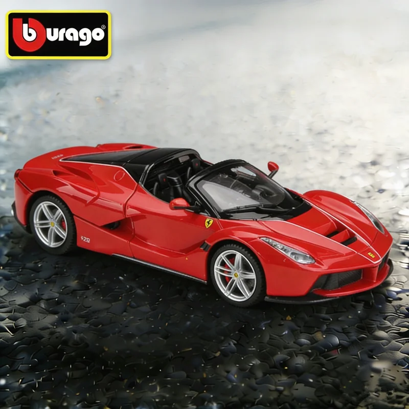 

Масштабная модель спортивного автомобиля Aperta 1:24 из сплава, литая под давлением, с имитацией звука и света, игрушечная машинка, подарок на день рождения для детей