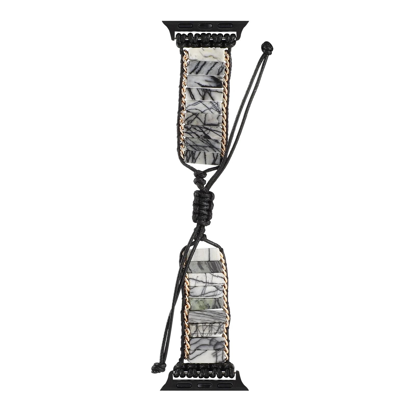 Bohemian Natural Stone Strap for Apple Watch Ultra 10 9 8 7 49mm 46mm 45mm Braided Bracelet Wristband 6 5 4 3 SE 44mm 41mm 40mm