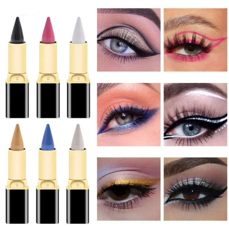 Blau Schwarz Augenstift Frauen Auge Schönheit Werkzeuge Make-Up Kosmetik Eyeliner Dicken Eyeliner Gel Stift Schwarz Eye Liner Creme Glitter