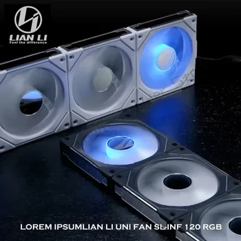 Lian Li Sl Inf 120 Omgekeerde Uni Ventilator SL-INF 12Cm Spiegel Argb Ventilator 120 Omgekeerd Blad Daisy-Ketting Start/Stop Kabelloos, Enkele Packl