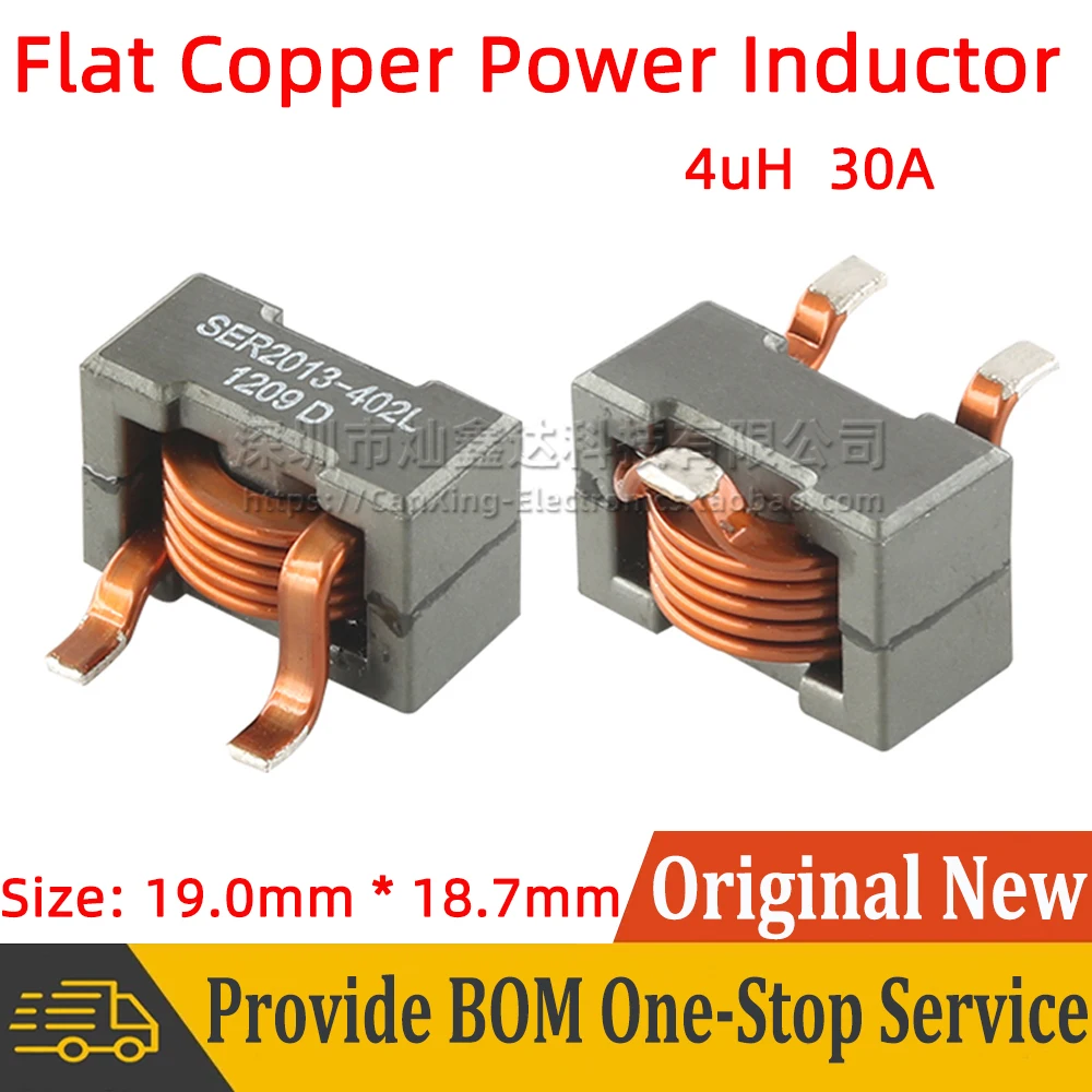 

SER2013-402ML SMD SMT Power Inductor Inductance 4uH 30A High Current Flat Copper Coils Filter Low Profile SER2013-402L