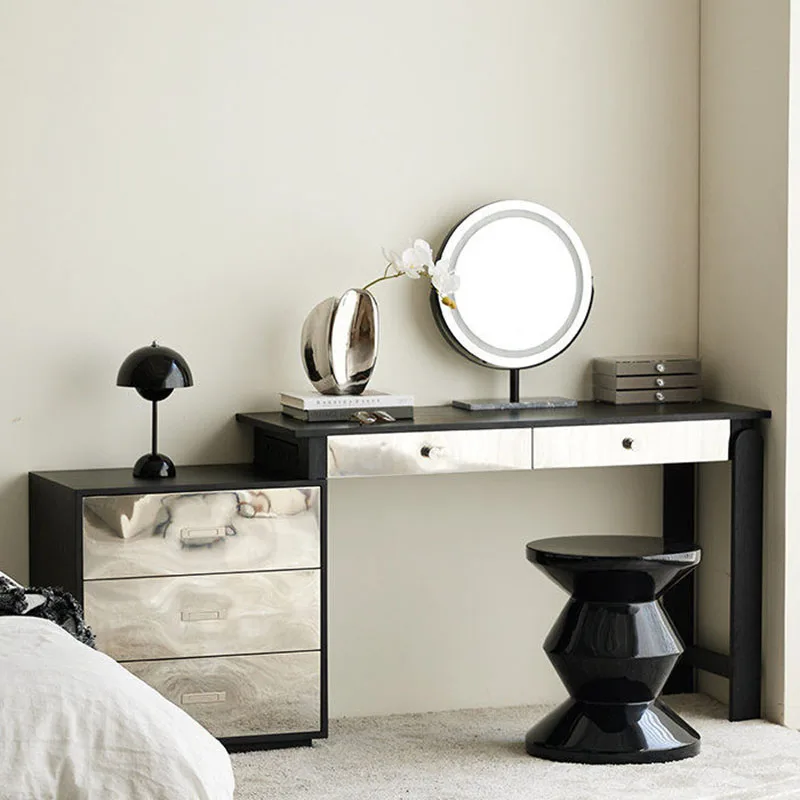 Modern Bedroom Vanity Table Makeup Storage Drawers Cosmetics Dressing Table Comfortable Beauty Penteadeira Trendy Furniture