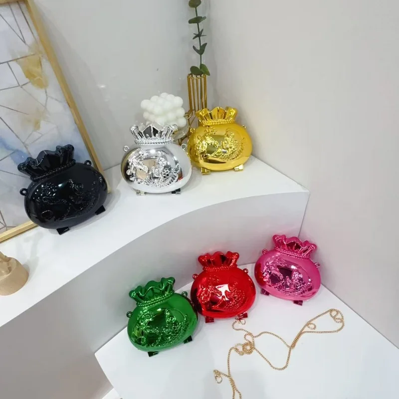 Einzigartige Geldtasche aus Acryl, modische Handtasche mit Mini-Koi-Design, diagonale Umhängetasche mit Kette