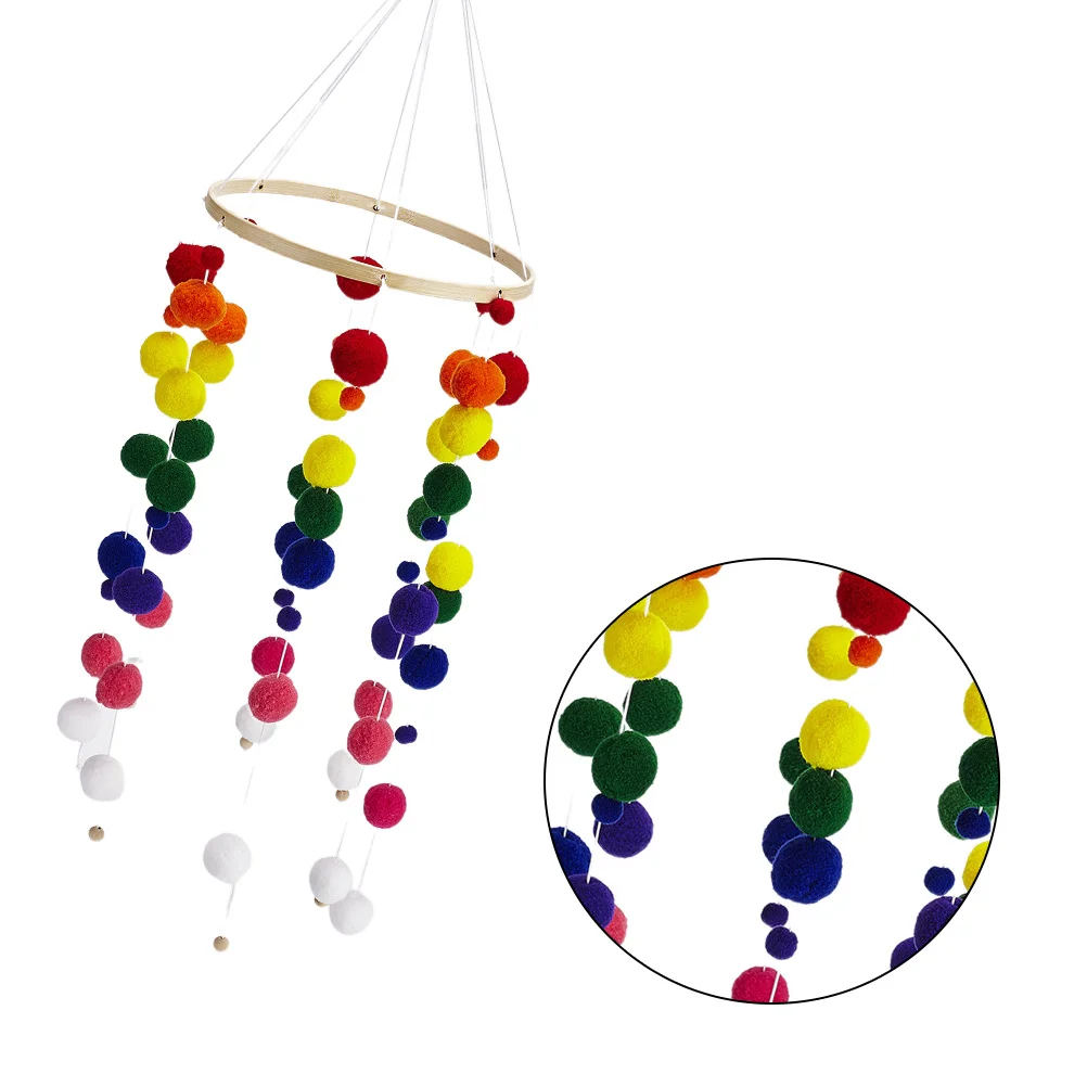 

1Pcs Wind Chime Wall Pendant Hairball Hanging Decor Eco Friendly Indoor Minimalist Bohemian Nordic Style Room Ornament