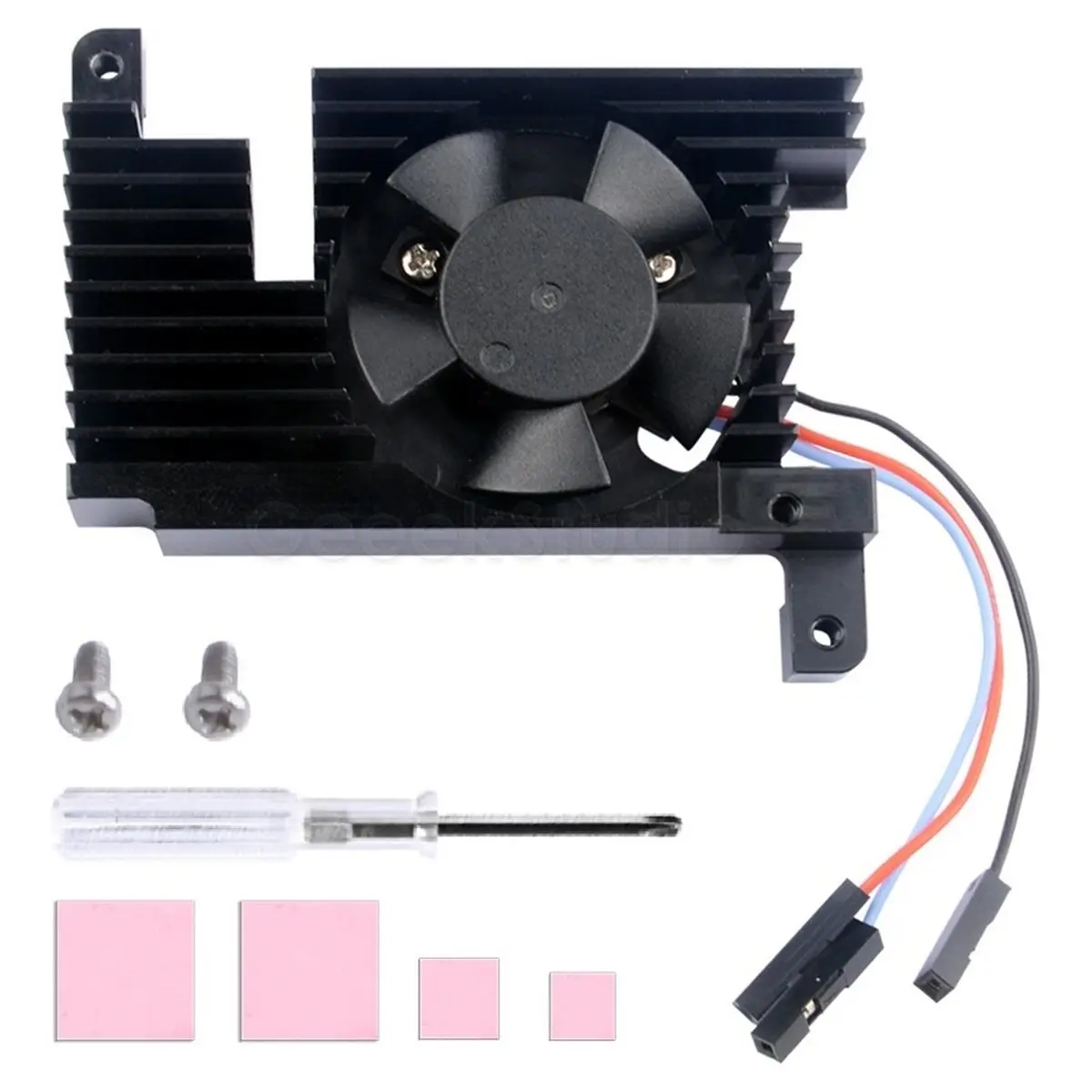 For 4 Adjustable Speed Fan, Heatsink Automatic Shutdown CNC Extreme Cooler PWM Heat Sink for RPI 4 Model B