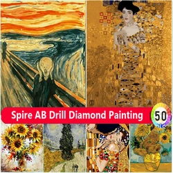 Van Gogh Diy AB Diamond Art Painting Kit Embroidery Mosaic FLower Scenery Landscape Jewelry Cross Stitch Home Decor Kids Gift
