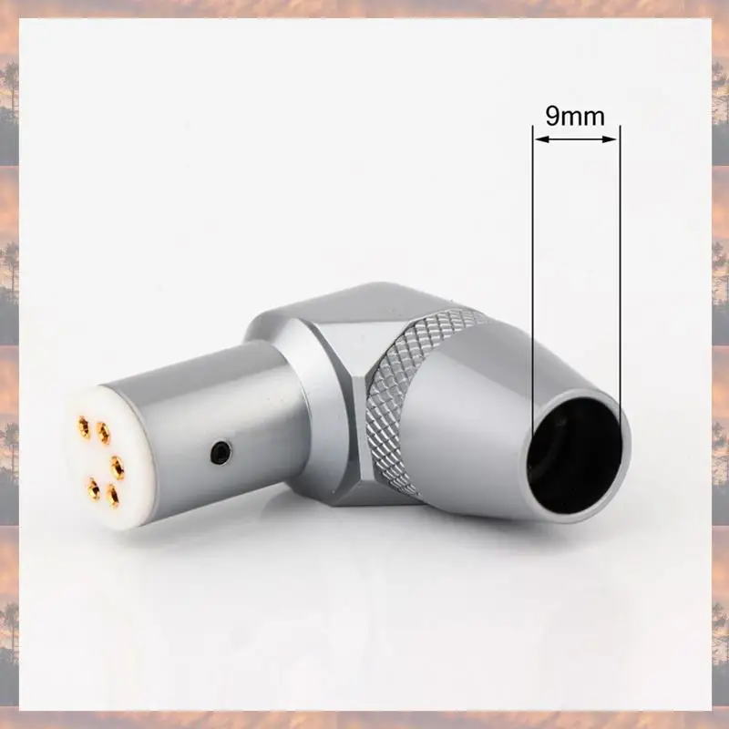 

2025 New-DI91G Turntable Plug Socket 5 DIN Female Vinyl Gold Plated Right Angled Tonearm Connector Durable Easy Install Easy To