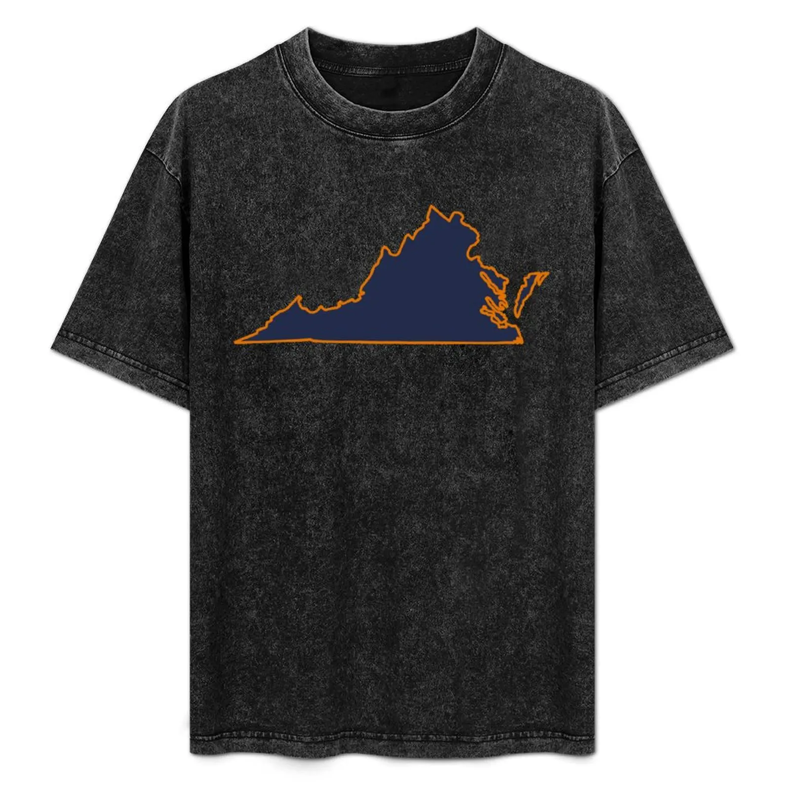 

virginia outline UVA T-Shirt kawaii clothes sweat basketball graphic tees plain black t shirts men