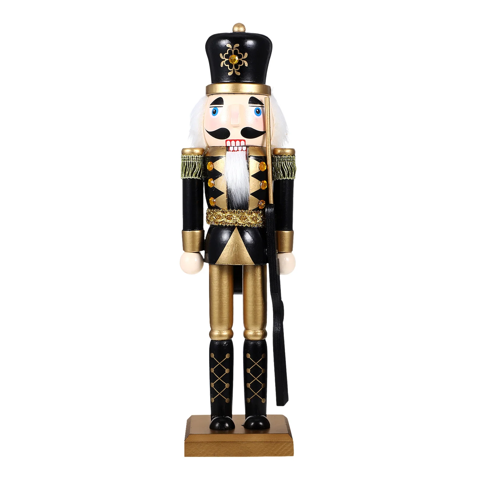 

1pc Wooden Nutcracker Craft Christmas Decor Small Figure Soldier Desktop Ornament Xmas Gift Holiday Home Decoration Wood