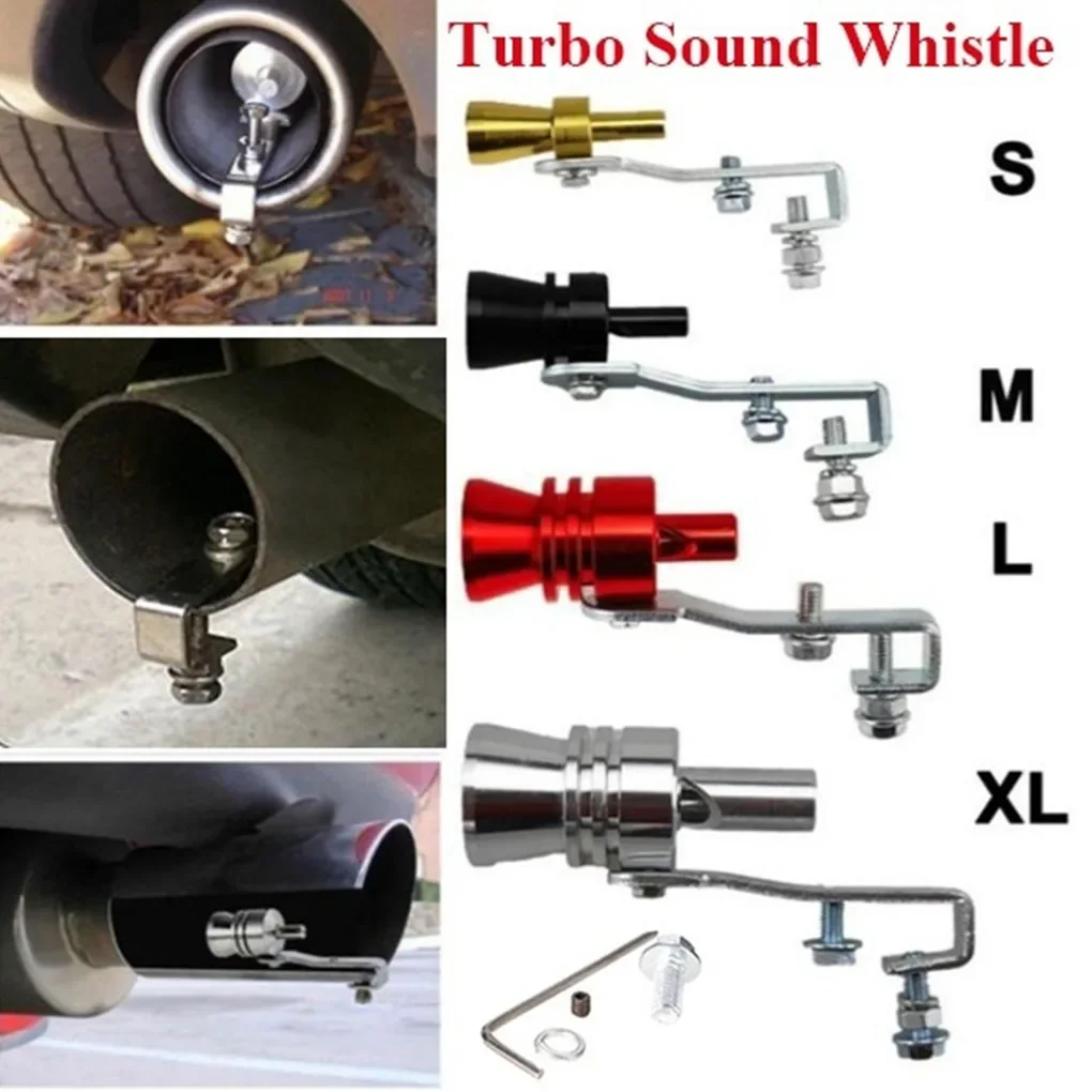 Car Turbo Sound Whistle, Reajuste do veículo, Tubo de escape, Simulação do silencioso, Universal, 1pc
