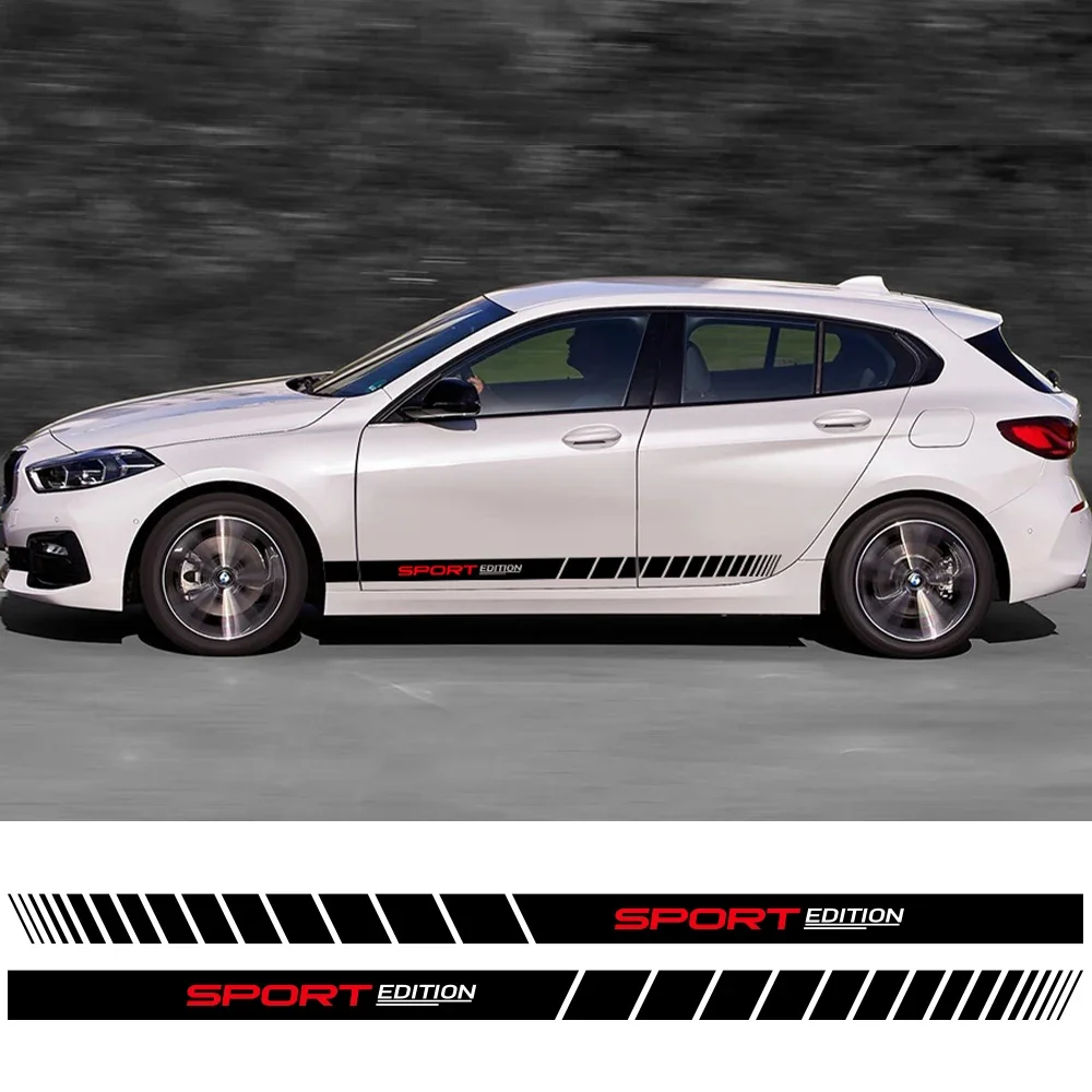 Car Sides Skirt Stickers Sport Styling Vinyl Decals Auto Tuning Accessories For BMW 1 Series E82 E87 E88 F20 F21 F70 E81 F40 F52