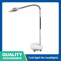 Professional Beauty Facial Lights Dimmable Floor Stand Lamps Glass 120 LED Cold Light Magnifier For Salon Nail