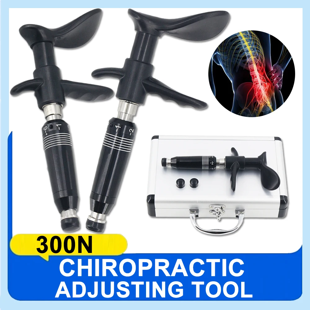 Manual Chiropractic Adjustment Tools Lumbar Pain Alleviate Treat Scoliosis Spinal Massage Corrector Portable Manual Gun