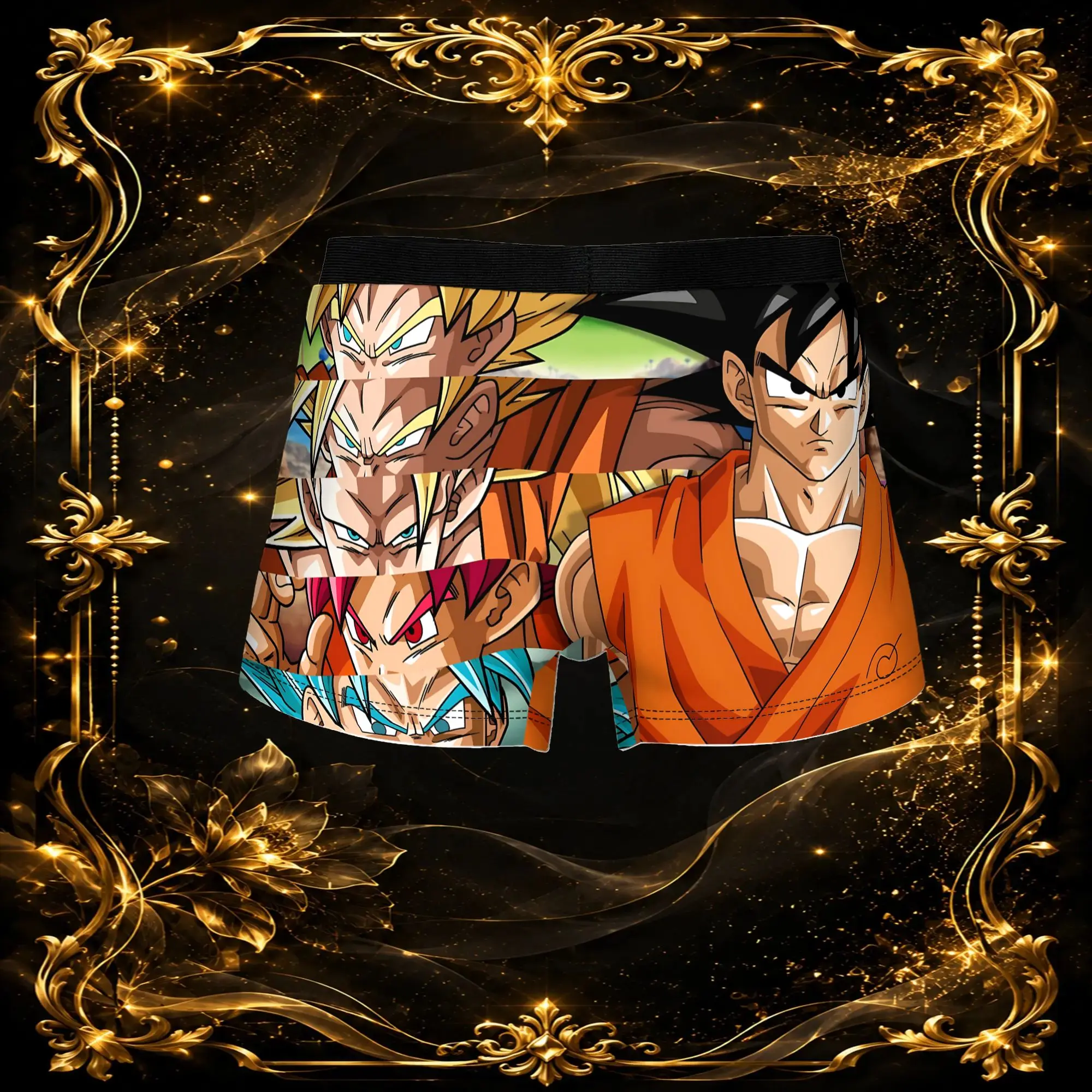 3Pcs Dragon Ball Z boxers  Underpants Homme Panties Men's Underwear Sexy Shorts Boxer Briefs