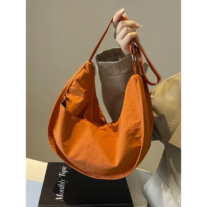 

Foufurieux Splicing Sewing Thread Crossbody Bags Solid Casual Canvas 2024 High Quality Bag Women Dumpling Type Women's Handbags