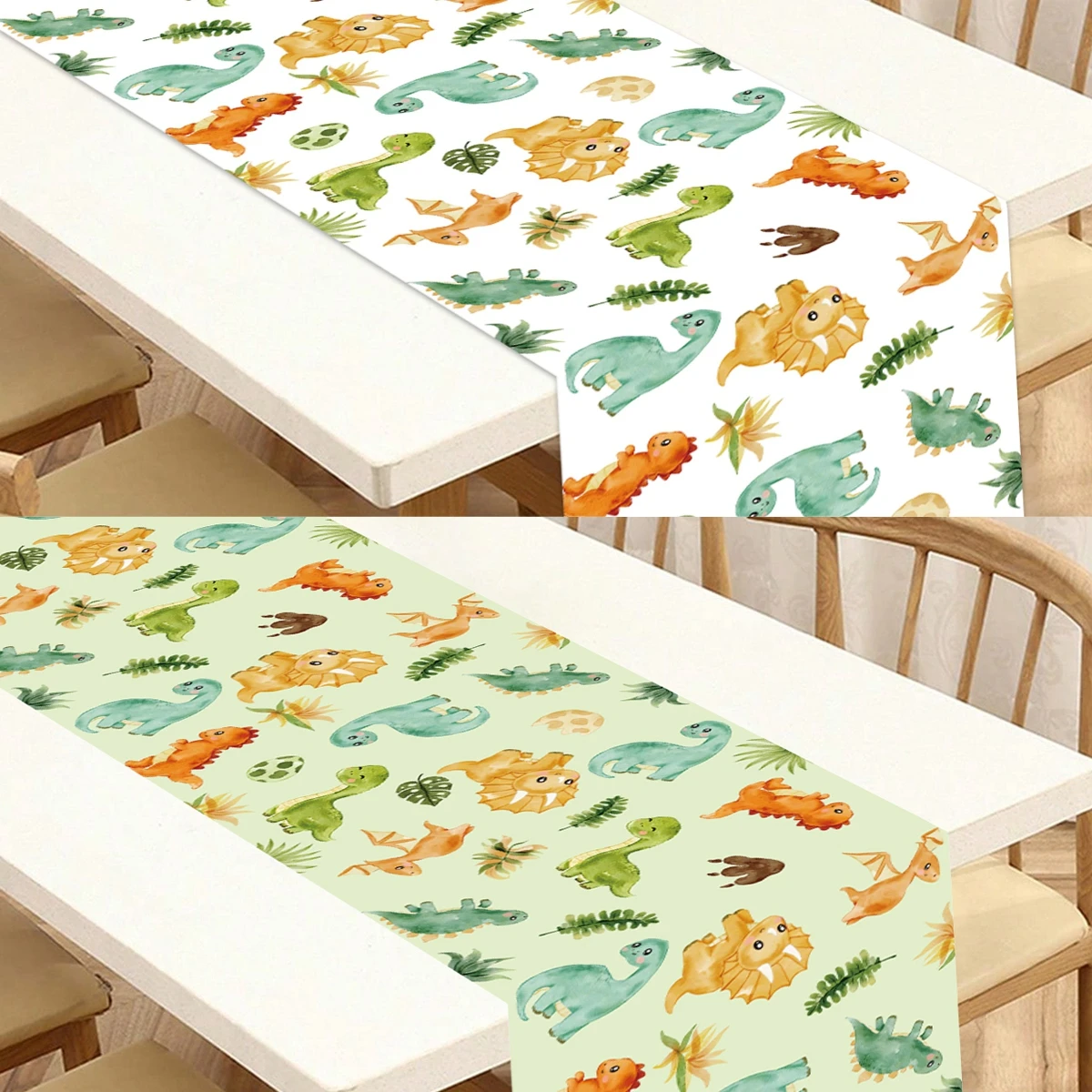 Dinosaur Table Runner Jurassic World Theme Roar Dino One Birthday Party Decorations Kids Boys Jungle Safari Baby Shower Supplies