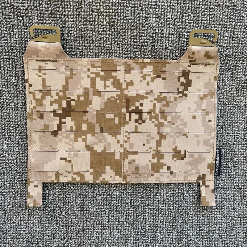 Tactical Vest MOLLE Front Panel Flat  Laser Cutting Pouch Expansion Conversion Board /Connecting Multicolor