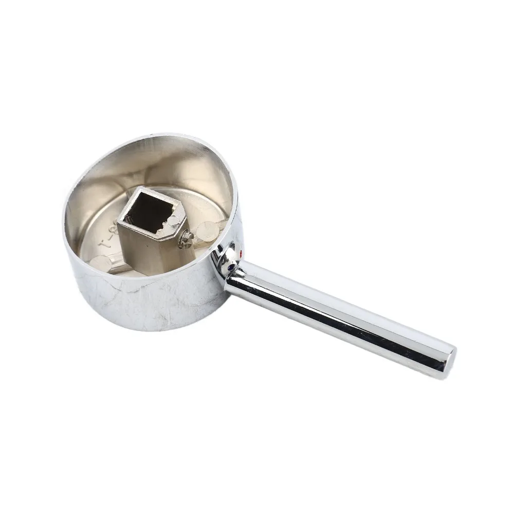 Zinc Alloy Faucet Handle Single Lever Hot Cold Water Water Tap Handle 45mm Valve Core Chrome Finish Faucet Handle Replacement