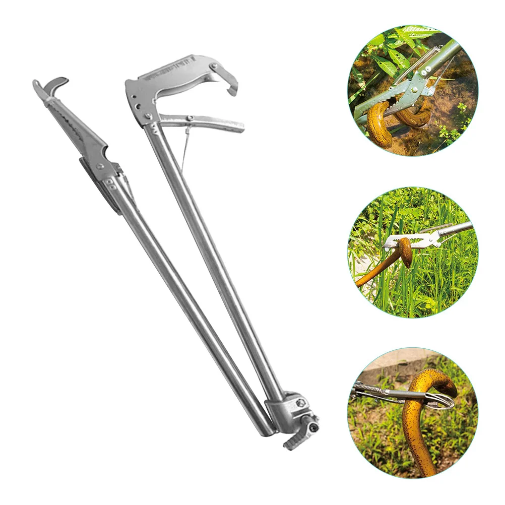 

Heavy Duty Non-Slip Clamp Stainless Steel Multi-Function Tong For Camping Bbq Eel Crab Loach Garbage Pickup Tool Kitchen