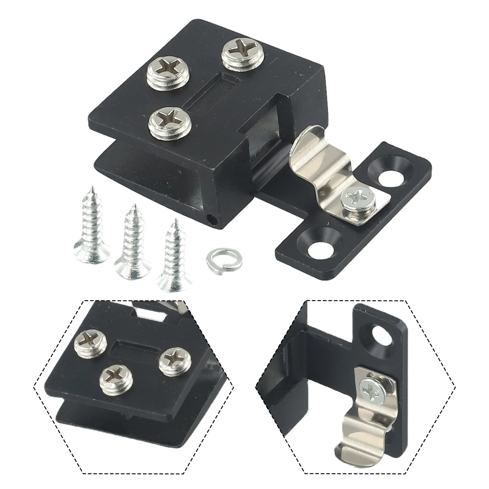 Zinc Alloy Clamp Hinge for Glass Cabinet Doors Non Opening Design Suitable for 5 7mm Thickness Hardware Choice