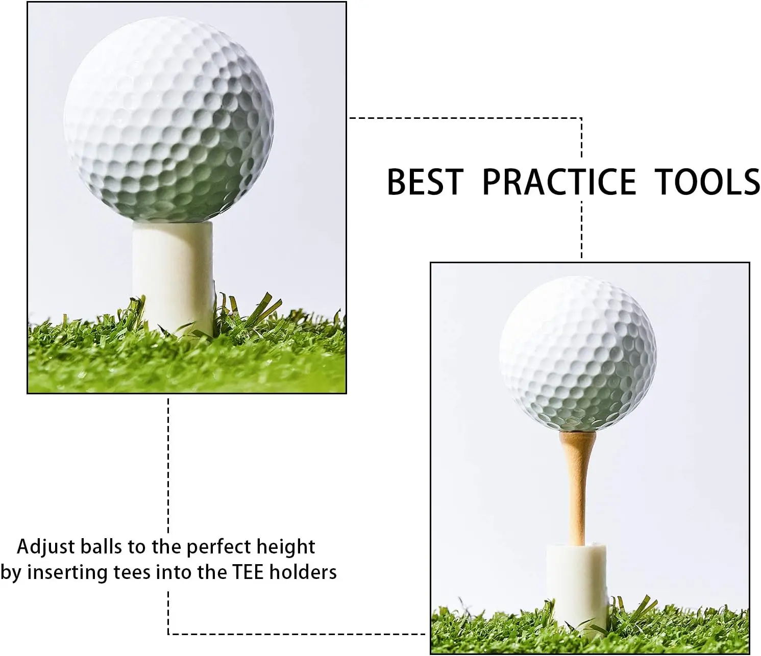 Paquete de 5 unidades de tee de golf de goma suave con forma de cruz, soporte para tee de golf de goma