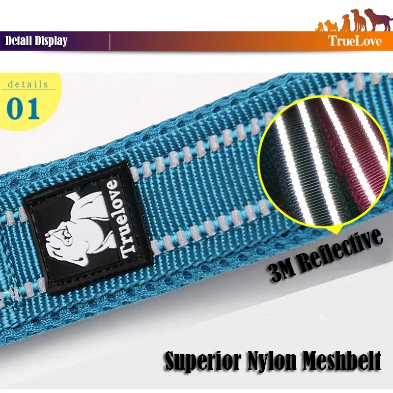 Truelove Dog Leash Soft Mesh Nylon Running Reflective Safe Walking Training Pet Dog Lead Leash Dropshipping TLL2111