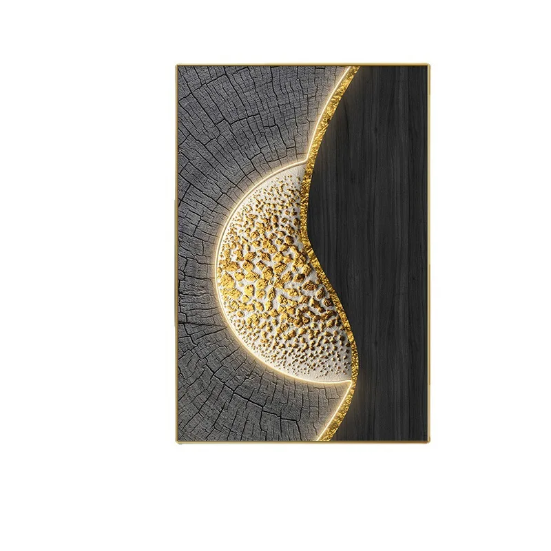 Luminous Decoration Painting Abstract Hanging Corridor Sofa Floor Lighting Painting  LED Wall Light Living Room  Kitchen Home