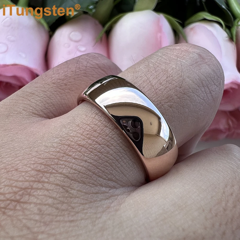 iTungsten 4mm 5mm 6mm 7mm 8mm 10mm I Love You Ring Men Women Tungsten Wedding Band Shiny Polished Comfort Fit