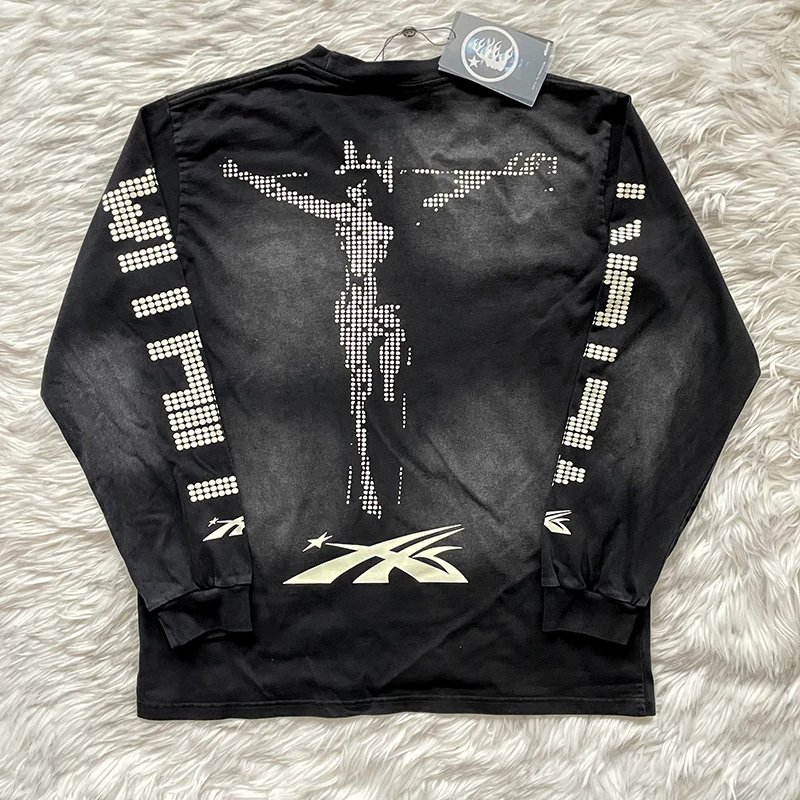 Scoreboard Long Sleeve Casual T-Shirt Unisex round Neck Standard Fit Youthful Style Spring Collection Hellstar Studios Brand view 4