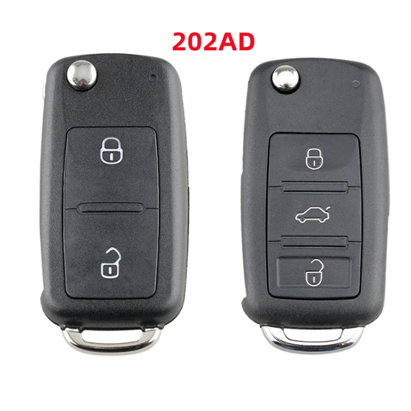 XIEAILI OEM 2/3Button Replacement Key Case Flip Remote Key Shell For VW Beetle Tiguan Amarok Polo Caddy Golf MK6 Jetta 202AD