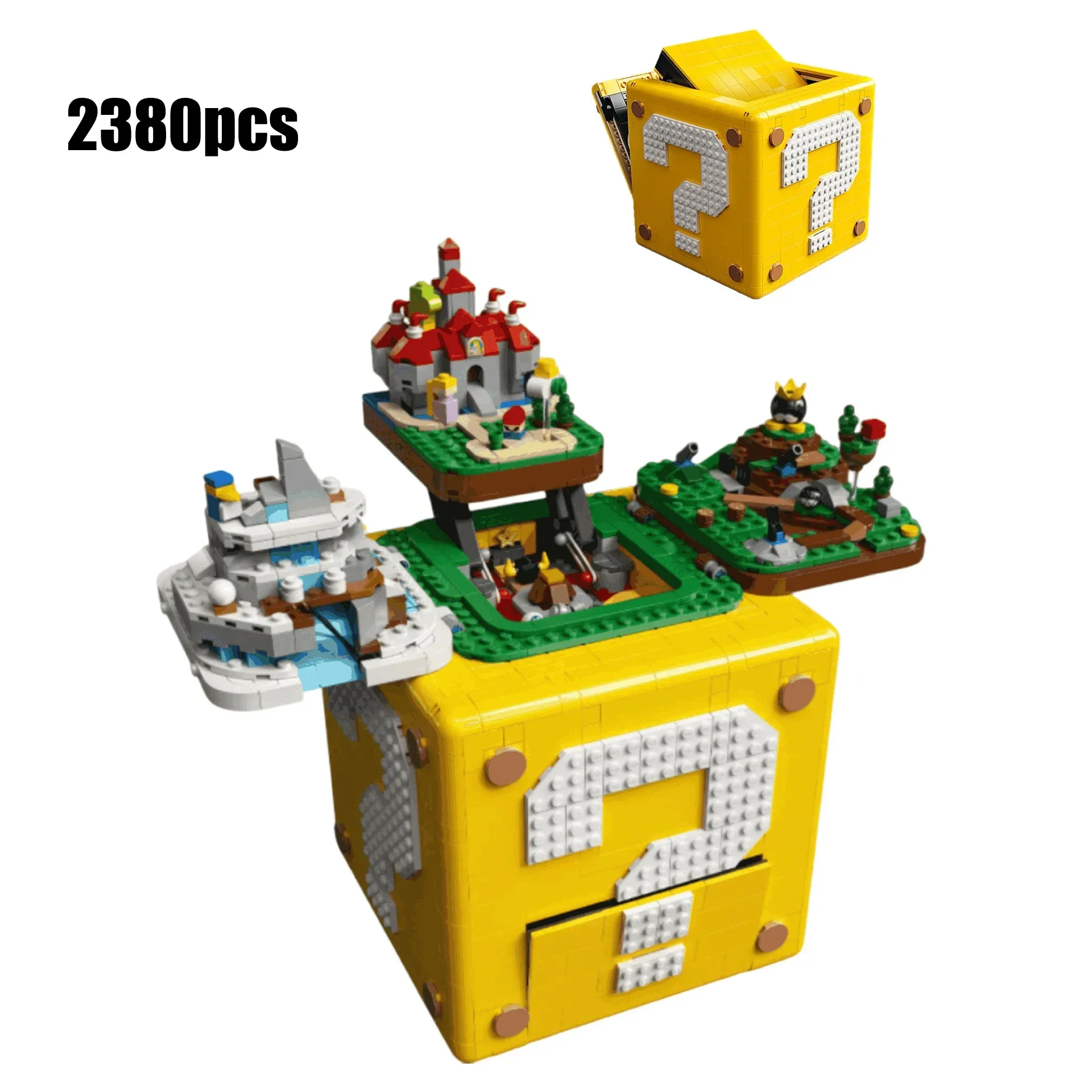 Compatible 71395 Yellow Box Mark Block Building Bricks Game Props Model Educational Toy For Children Gifts Send A Friend 2064PCS