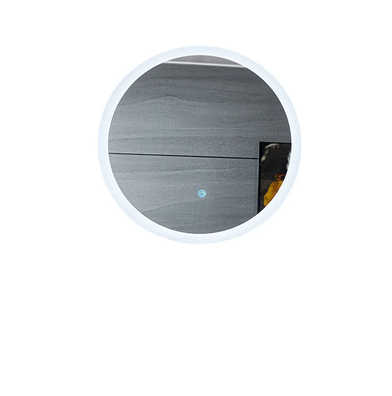 

Nordic cross-border smart bathroom mirror hotel bathroom wall-mounted luminous lamp round mirror toilet mirror
