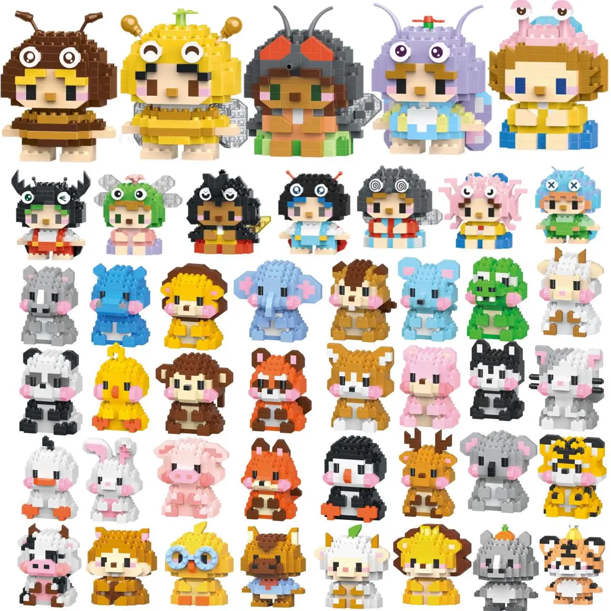 Insect Micro Animals Pet Cats Dog Building Blocks 3D Diamond Model BEE Snail Brick City Construction Toy for Children Kid Gift