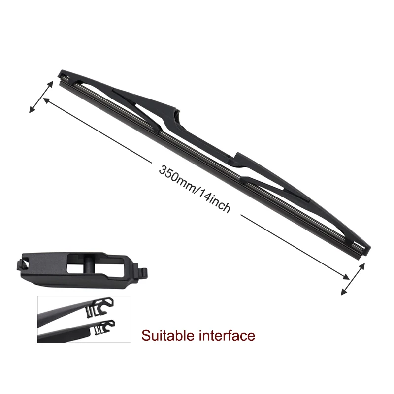 14" Car Rear Windshield Soft Rubber Wiper HD Quiet Automotive Wiper Car Accessories For  Mazda CX5  2012-2017