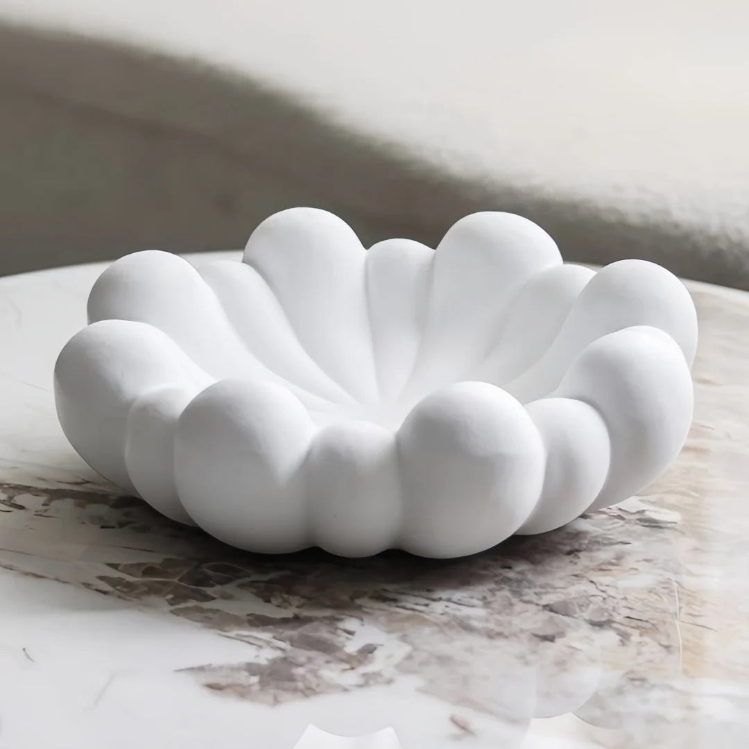 Cloud Shape Tray Mold Fruit Storage Plate Ornament Gypsum Silicone Mold Concrete Cement Epoxy Resin Desktop Decor Mould